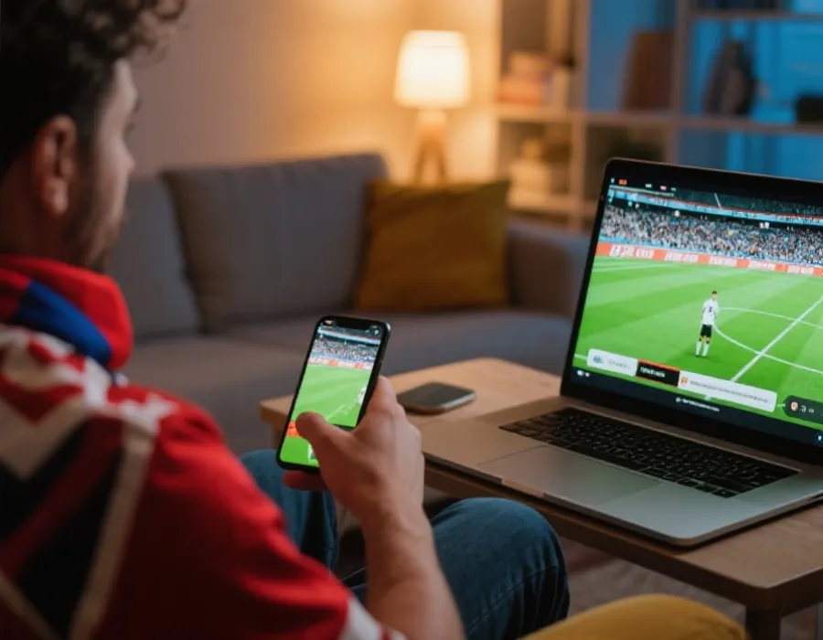線上直播觀賽情境示意